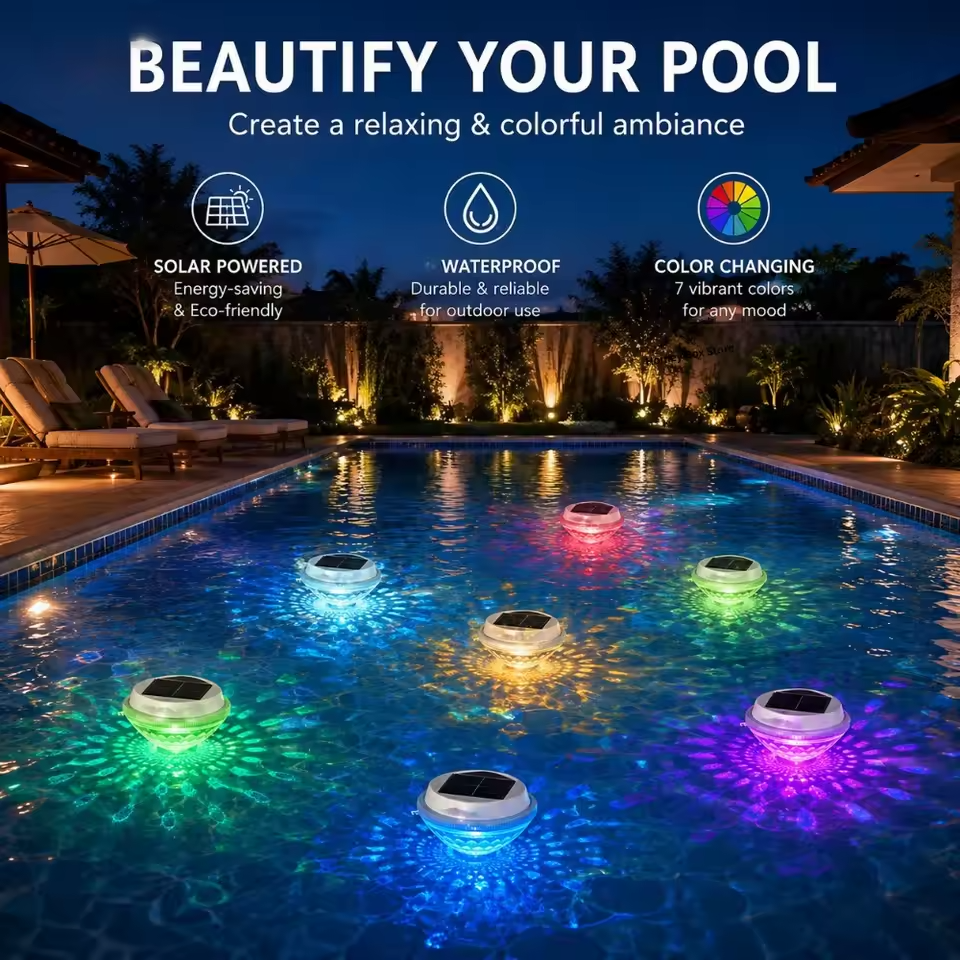 Solar-Powered Floating LED Light