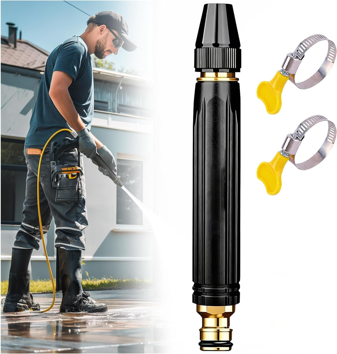 🔫High-pressure Car Wash Water Gun with Booster Nozzle