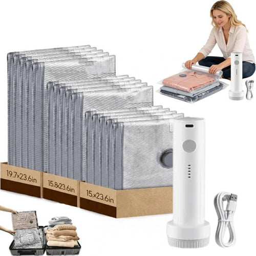 Travel Vacuum Storage Bags with Wireless Electric Pump