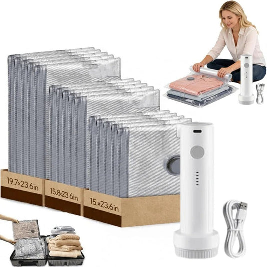 Travel Vacuum Storage Bags with Wireless Electric Pump