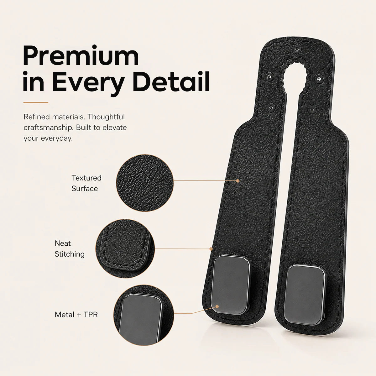 Car Seat Back Alcantara Storage Hook