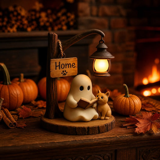 🔥Last Day Promotion 49% OFF - 👻📖Cute Ghost Reading Lantern - BOO!(✨Same as in the video)