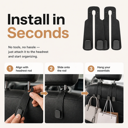 Car Seat Back Alcantara Storage Hook