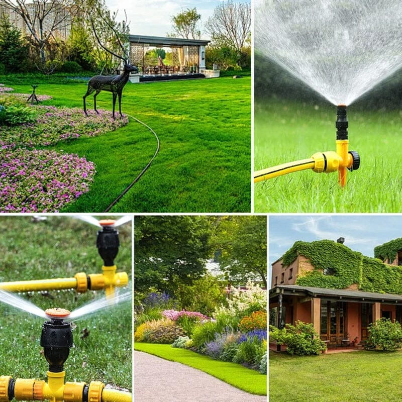 ✨360° Rotation Auto Irrigation System Garden Lawn Sprinkler Patio