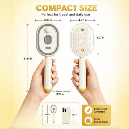Electric Spray Hair Straightener Brush | Self-Cleaning Anti-Tangle
