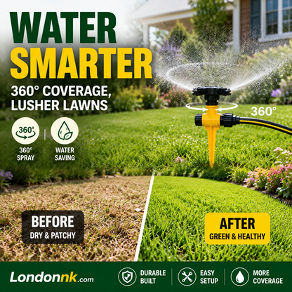 ✨360° Rotation Auto Irrigation System Garden Lawn Sprinkler Patio