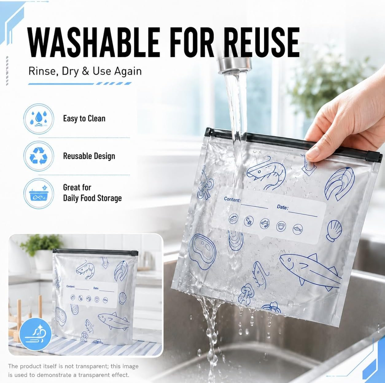 Reusable Aluminum Foil Sealable Storage Bags, 10 Pcs Aluminum foil Freezer Bags