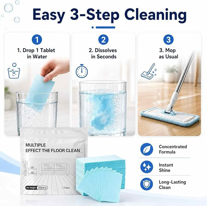 Multi-Effect Floor Clean Tablets,Floor Cleaning Tablets Multi-Surface Cleaner