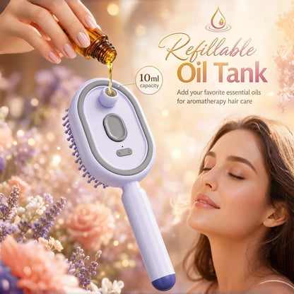 Electric Spray Hair Straightener Brush | Self-Cleaning Anti-Tangle