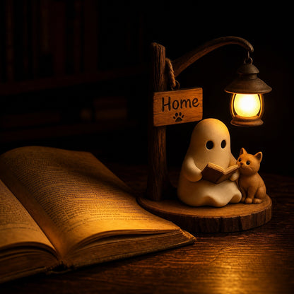 🔥Last Day Promotion 49% OFF - 👻📖Cute Ghost Reading Lantern - BOO!(✨Same as in the video)
