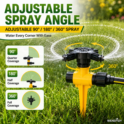 ✨360° Rotation Auto Irrigation System Garden Lawn Sprinkler Patio
