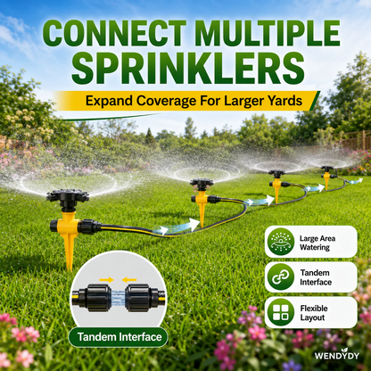 ✨360° Rotation Auto Irrigation System Garden Lawn Sprinkler Patio