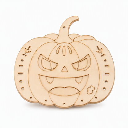 🎃 Halloween Wooden Pumpkin Craft Kit-6pc | DIY Wind Chime