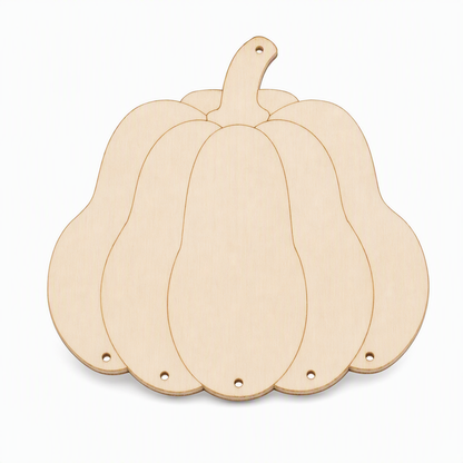 🎃 Halloween Wooden Pumpkin Craft Kit-6pc | DIY Wind Chime