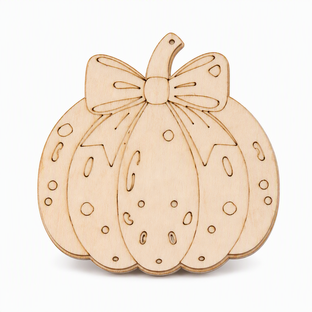 🎃 Halloween Wooden Pumpkin Craft Kit-6pc | DIY Wind Chime